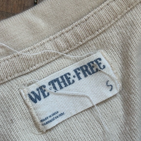 Free People We the Free All My Heart Embroidered Tee T-Shirt Size Small - Picture 5 of 7